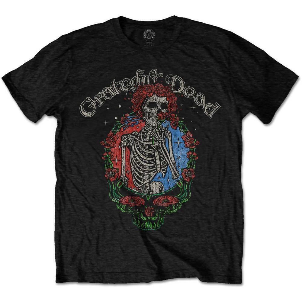 Grateful Dead Unisex T Shirt Floral Stealie - Picture 1 of 4